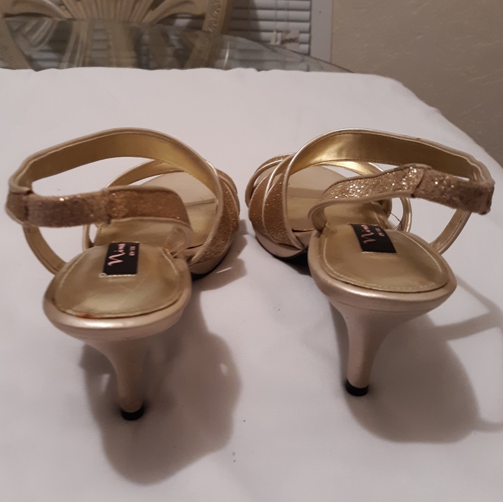 Nina of New York Women's Platino Glitter Heels - Picture 4 of 5